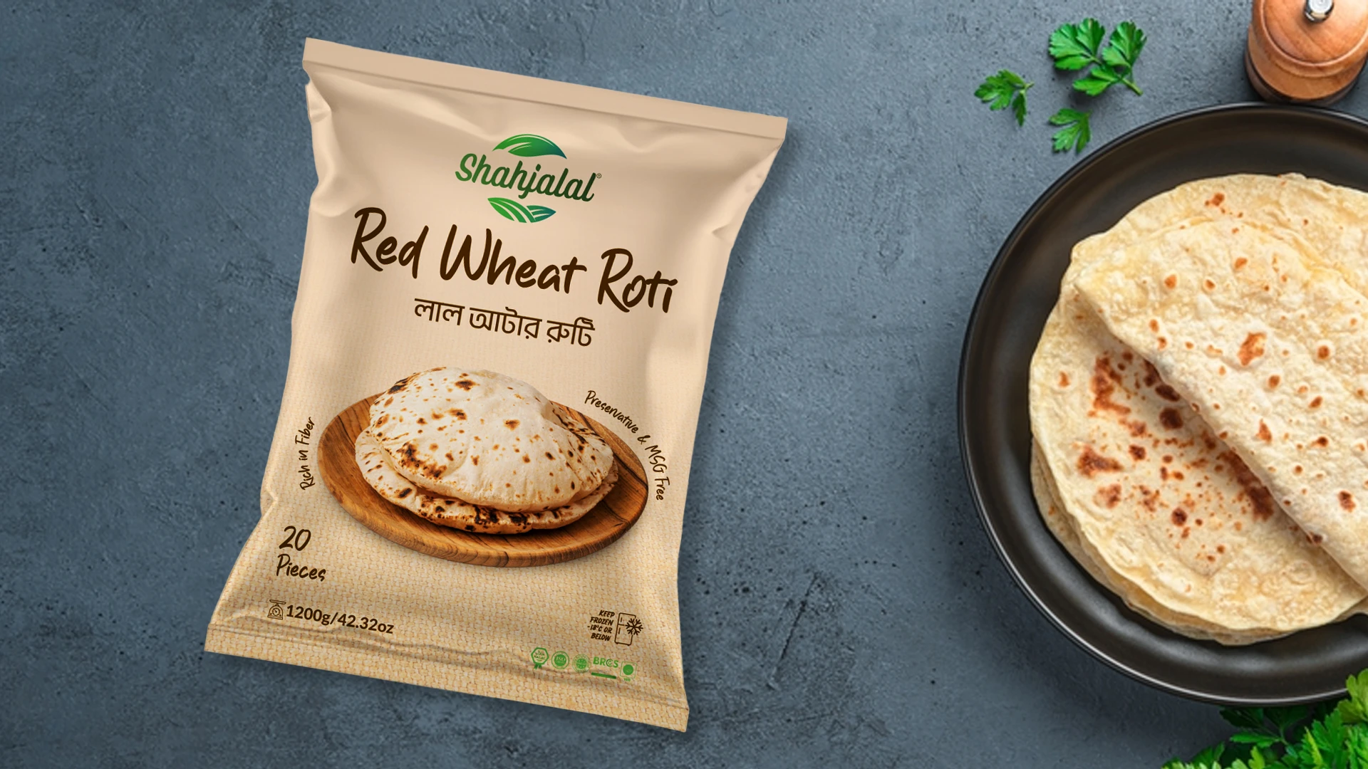 Red Wheat Roti Packaging